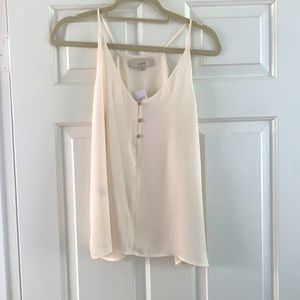 Cheffon tank w gold buttons